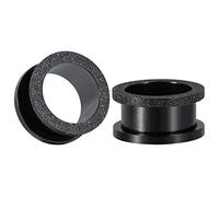 Huacan Flesh Tunnel Piercing Set 6mm 8mm 10mm 12mm 14mm 16mm Ohr Plug Schwarz Silber Rose Mit Granulierend Anhänger Double Flared Klassisch Expander Chirurgen Edelstahl Schmuck Damen Herren 2 Stück