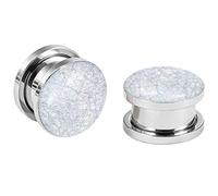 Huacan Tunnel 8mm 10mm 12mm 14mm 16mm Set Flesh Silber Tunnels Ohren Plug Edelstahl Klassisch Frauen Double Flared Frau Plugs Expander Damen Herren 1 Paar
