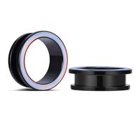 Huacan Tunnel Set 6mm 8mm 10mm 12mm 14mm 16mm Hohl Tunnels Ohr Plug Edelstahl Double Flared Klassisch Expander für Damen Herren 2 Stück