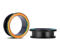 Huacan Tunnel Set 6mm 8mm 10mm 12mm 14mm 16mm Hohl Tunnels Ohr Plug Edelstahl Double Flared Klassisch Expander für Damen Herren 2 Stück