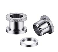Huacan Tunnel Set 6mm 8mm 10mm 12mm 14mm 16mm Ohr Tunnels Plug Edelstahl Schwarz Silber Rose mit Matte Texturoberfläche Double Flared Klassisch Expander für Damen Herren 2 Stück