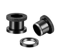 Huacan Tunnel Set 6mm 8mm 10mm 12mm 14mm 16mm Ohr Tunnels Plug Edelstahl Schwarz Silber Rose mit Matte Texturoberfläche Double Flared Klassisch Expander für Damen Herren 2 Stück
