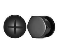 Huacan Tunnel Set 6mm 8mm 10mm 12mm 14mm 16mm Tunnels Sets Schwarz Silber Farbe Ohr Plug Klassisch Double Flared Expander für Frauen Damen Herren 2 Stück