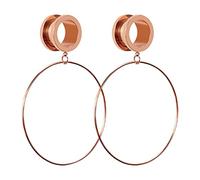 Huacan Tunnel Set Mit Anhänger 6mm 8mm 10mm 12mm 14mm 16mm Ohr Tunnels Sets Silber Rosegold Gold Schwarz Plugs Für Frauen Damen Double Flared Außengewinde Expander Edelstahl Schmuck 2 Stück