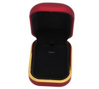 Huairdum LED-Schmuckkästchen, Romantische LED-Licht-Anhänger-Geschenkbox mit Integriertem Licht, Ideal für Halskette, Armband, Verlobung, Hochzeit, Valentinstag (Rot)