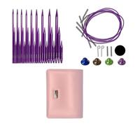 HUANGANG Austauschbares Rundstricknadel-Set mit Etui und Zubehör, 3,0-6,0 mm Rundstricknadeln