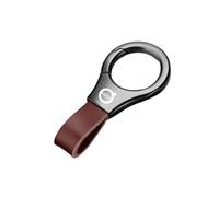 HUANGLDGS Auto Schlüsselanhänger für Volvo EX30 2023 2024 2025, Leder Schlüsselanhänger Keyring, Schlüsselanhängern Zinklegierung, Auto Zubehör,Brown