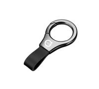 HUANGLDGS Auto Schlüsselanhänger für Volvo EX30 2023 2024 2025, Leder Schlüsselanhänger Keyring, Schlüsselanhängern Zinklegierung, Auto Zubehör,Black