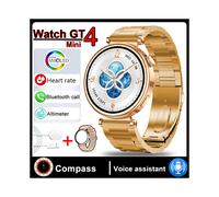 (HuaWei AdultGolden für Steel Band) Watch GT4 Neue modische Smartwatch für Erwachsene, 360 x 360 HD, IP68, wasserdicht,