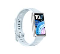 HUAWEI Band 11 Pro silbernes Aluminiumlegierungsgehäuse mit blauem Fluorelastomerarmband