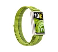 HUAWEI Band 11 Pro titanfarbenes Aluminiumlegierungsgehäuse mit grünem Nylonarmband