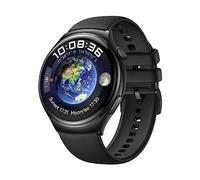 HUAWEI Watch 4, 3D-gewölbtes Glas- und Edelstahlgehäuse, 1,5" LTPO-AMOLED-Farbdisplay, schwarzes Fluoroelastomer-Armband, eSIM Telefonie, kompatibel mit Android & iOS,Deutsche Version