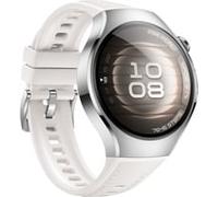 Huawei Watch 5 42mm (Soc-L19L), Smartwatch silber/weiß, Komposit-Armband in weiß, Gehäuse aus Edelstahl