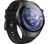 Huawei Watch 5 46mm (Rates-L19F), Smartwatch schwarz, Fluoroelastomer-Armband in schwarz, Gehäuse aus Edelstahl