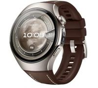 Huawei Watch 5 Classic 46 mm – Titanium-Gehäuse – dunkelbraunes Kompositarmband