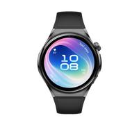 HUAWEI WATCH 6 46 mm, schwarzes Gehäuse aus Edelstahl, schwarzes Fluorelastomer-Armband