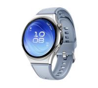 HUAWEI Smartwatch Watch 6 46mm, Stainless Steel Case with EasyCross Blue Fluoroelastomer Strap, eSIM, X-TAP