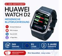HUAWEI Watch D2 Smartwatch, 1,82" AMOLED-Display, Schwarz | Ambulante Blutdruckmessung, EKG, smarte Lifestyle-Funktionen, Gesundheits-Community, für iOS & Android Black