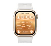 HUAWEI WATCH D3, hellgoldenes Gehäuse aus Aluminiumlegierung, weißes Lederverbund-Armband