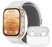 HUAWEI Watch D3 + FreeBuds SE 4 Blutdruck Smartwatches Kunstlederarmband, 130-210 mm, White