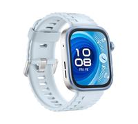 Huawei Watch Fit 4 Pro (Seiya-B29F), Smartwatch silber, blaues Fluorelastomer-Armband
