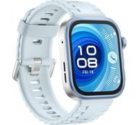 Huawei Watch Fit 4 Pro (Seiya-B29F), Smartwatch silber, blaues Fluorelastomer-Armband