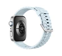 HUAWEI WATCH FIT 4 Pro silbernes Gehäuse mit blauem Fluorelastomer-Armband