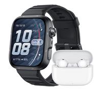 Huawei Watch Fit 5 Pro Smartwatch orange Bundle Fitnesstracking + FreeBuds SE4 - Schwarz