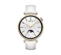 HUAWEI WATCH GT 4 41MM WHITE LEATHER STRAP Smartwatch Acciaio inossidabile Leder, 120 - 190 mm, Weiß