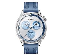 HUAWEI WATCH GT 5 46mm Edelstahlgehäuse mit blaunem gewebtem Armband