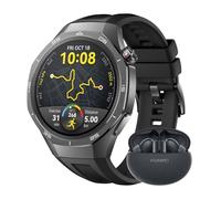 HUAWEI Watch GT 5 Pro 46 mm Smartwatch, Kunstvolles Design,Sportfunktionen auf Profi-Niveau,Health-Tracking, EKG-Monitoring, bis zu 14 Tage Akkulaufzeit, GPS, iOS & Android, Schwarz+ FreeBuds 5i