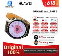 HUAWEI Watch GT 6 Smartwatch 46mm, GPS, AMOLED-Display, bis zu 21 Tage Akkulaufzeit, Radfahren, über 100 Sportmodi, kompatibel mit Android. 46mm Grey