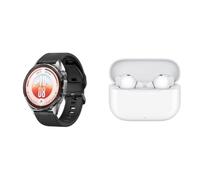 HUAWEI Watch GT 7 Smartwatch 46 mm Schwarz + FreeBuds SE 4 Weiß | Fitness-Tracker mit Leistungsfähigkeits-Score, EasyCross-Armband, Bis zu 21 Tage Akkulaufzeit