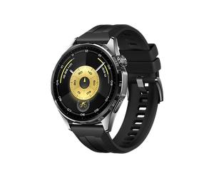 HUAWEI Watch GT6 46 Smartwatch Fluorelastomerarmband, 140-210 mm, Schwarz