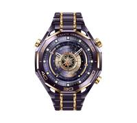 HUAWEI WATCH ULTIMATE DESIGN, 48,5 mm Violettes Gehäuse aus zirkonbasierter amorpher Legierung, Lila-goldenes Titanarmband