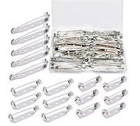 HUAZIZ 100 Pcs Sicherheitsnadel Broschennadeln Pins für DIY Handwerk (20/25/32 mm), Craft Sicherheitsnadel,für Schmuck- und Handarbeiten（Silber）