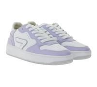 HUB Smash L31 Damen Sneaker mit Terry-Fütterung Echtleder-Schuhe W5008L31-L10-948 Weiß/Lila 38 1/2