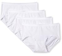 HUBER Damen Da. Midi 4 Pack Taillenslip, Weiß, 38 EU