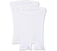 HUBER Damen Huber Damen Maxi Langes Bein 2er Pack Cotton 2 Pack Double Rib Taillenslip, WeiÃŸ, 40 EU