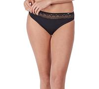 HUBER Damen Huber Damen Micro Lace Taillenslip, Schwarz, 36 EU