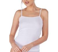 Huber Damen Unterhemd Finesse Spaghettishirt, Gr. 42 (XL), Weiß (Weiss 0500)