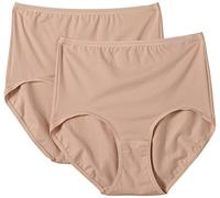 Huber Damen Unterhose Mia Maxi Slip 2er Pack, Einfarbig, Gr. 42, Beige (NUDE 0719)