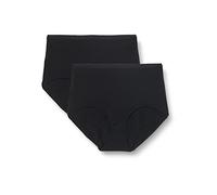 Huber Damen Unterhose Mia Maxi Slip 2er Pack, Gr. 40 (L), Schwarz (SCHWARZ 7665)