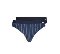 Huber Herren Brasil Slip 2er Pack Cotton 2 Pack 112534 Gr. L in Navy Stripe Selection