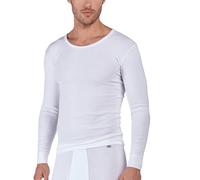 HUBER Herren Shirt Langarm Unterhemd, Grün (Weiss 0500), Large (Herstellergröße: L)