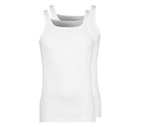 Huber Herren Achselshirt 2er Pack Unterhemd, Weiß (Weiss 0500), Medium (Herstellergröße: M)