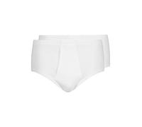 HUBER Herren Huber Herren mit Eingriff 2er Pack Slip, Weiß (Weiss 0500), L EU