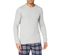 Huber Herren Shirt Langarm Schlafanzugoberteil, Grau (Sport Grey 9612), Medium (Herstellergröße: M)