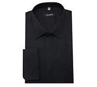 HUBER Smokinghemd Slim Fit schwarz XXL