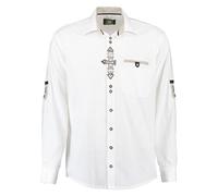 HUBER Trachtenhemd weiß mit Stickerei L